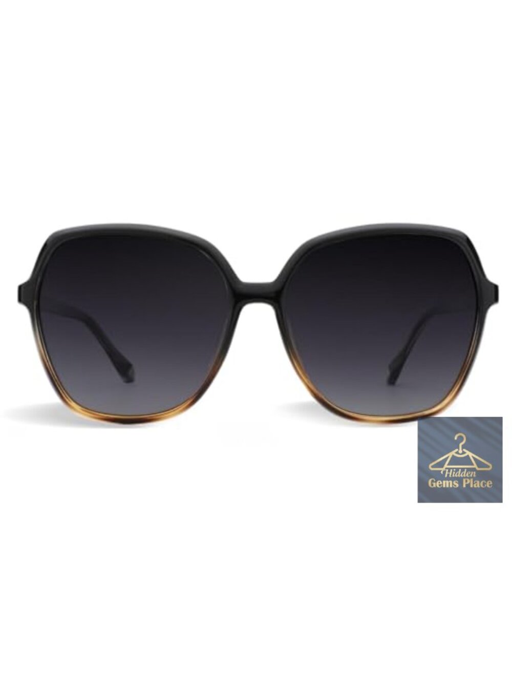 Women Vintage Oversized Square Polarized Sunglasses UV400 Protection